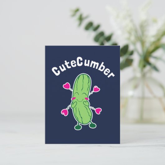 CuteCumber Briefkaart (Staand voorkant)