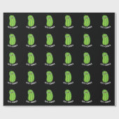 Cutecumber Funny Cucumber Pun Dark BG Cadeaupapier (Vlak)