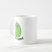 Cutecumber Funny Cucumber Pun Koffiemok (Voorkant links)