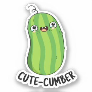 Cutecumber Funny Cucumber Pun Sticker