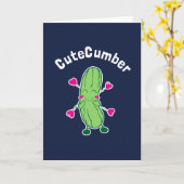 CuteCumber Kaart (Gele Bloem)