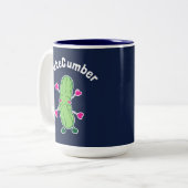CuteCumber Tweekleurige Koffiemok (Voorkant links)
