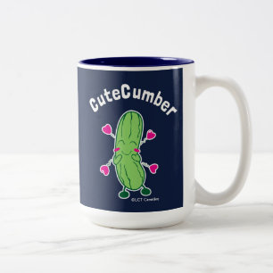 CuteCumber Tweekleurige Koffiemok