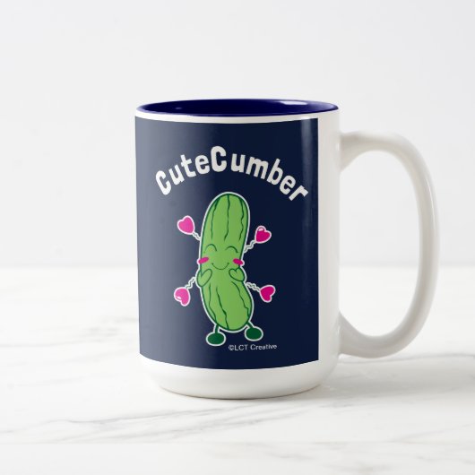 CuteCumber Tweekleurige Koffiemok (Rechts)