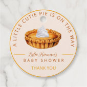 Cutee Pie Baby Shower Bedank Tag Bedankjes Labels (Voorkant)