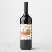 Cutee Pie Herfst Baby Shower Wijn Etiket (Voorkant)