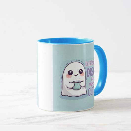 CuteGhost "Existential Dread But Make It Cute" Mug Mok (Voorkant rechts)