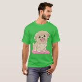 Cuteibetan Spaniel dog on pillow boy T-shirt (Voorkant volledig)