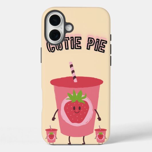 Cuteie Pie Aardbei Hoestelcase Case-Mate iPhone Case (Achterkant)