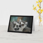 CuteLemur Loving Any Occasion Wenskaart Kaart (Gele Bloem)