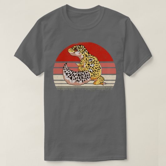 CuteLeopard Gecko Retro Lizard  T-shirt (Design voorkant)