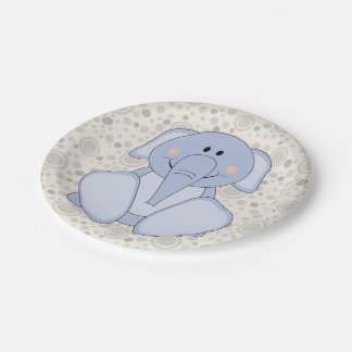 Cutelyn Baby Blue Elephant Papieren Bordje