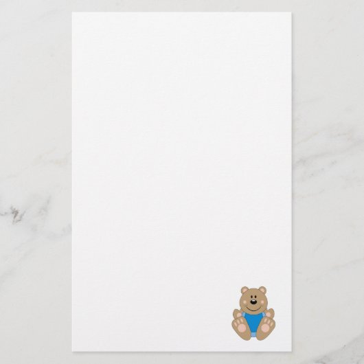 Cutelyn Baby Boy Beer Briefpapier (Voorkant)