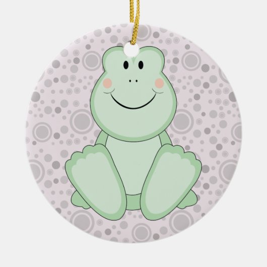 Cutelyn Baby Frog Keramisch Ornament (Voorkant)