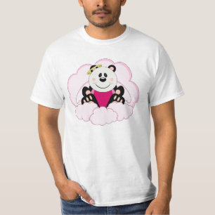Cutelyn Baby Girl Angel Panda Beer op de wolken T-shirt