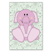 Cutelyn Baby Pink Elephant Kaart (Achterkant)