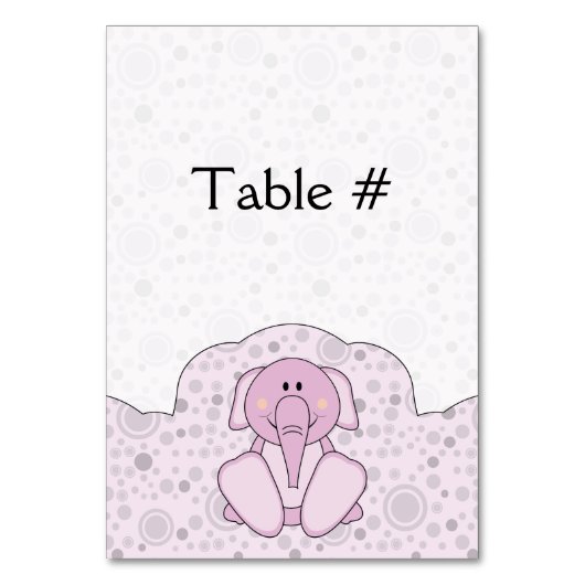 Cutelyn Baby Pink Elephant Kaart (Voorkant)