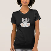 Cutelyn Gray Striped Cat T-shirt (Voorkant)
