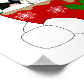 Cutelyn Mok met Kerstmis Panda Beer Poster (Hoek)