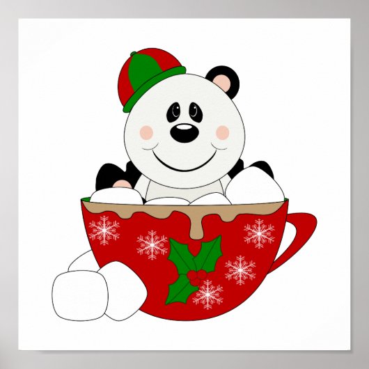 Cutelyn Mok met Kerstmis Panda Beer Poster (Voorkant)