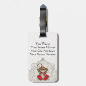 Cutelyn Sock Monkey Bagagelabel (Achterkant verticaal)