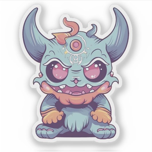 CuteMons #01 - Mijn kleine demon Sticker (Voorkant)