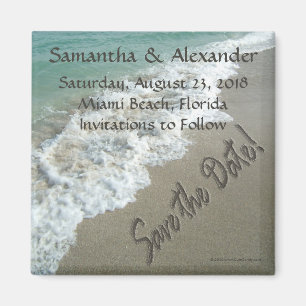 CuteNComfy Zand die op Beach schrijft, sparen de D Magneet