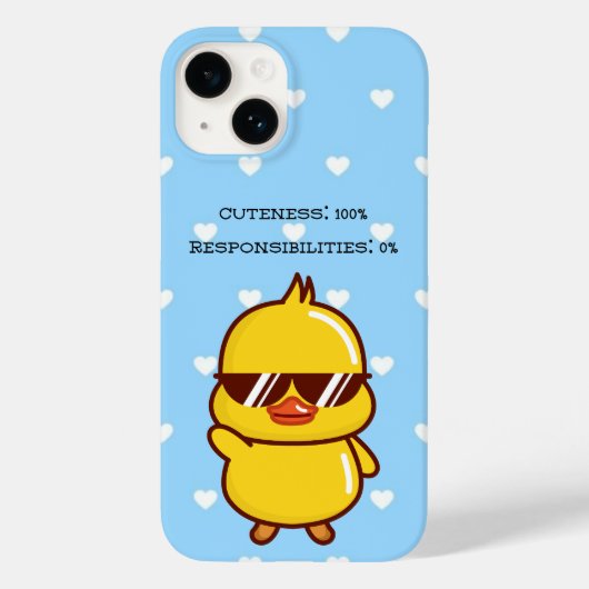 Cuteness 100% Responsibilities 0% | Cute Duck  Case-Mate iPhone Case (Achterkant)