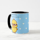 Cuteness 100% Responsibilities 0% | Cute Duck Mug Mok (Voorkant links)