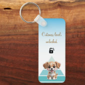 Cuteness Level Keychain – Custom Text & Photo (Voorkant)