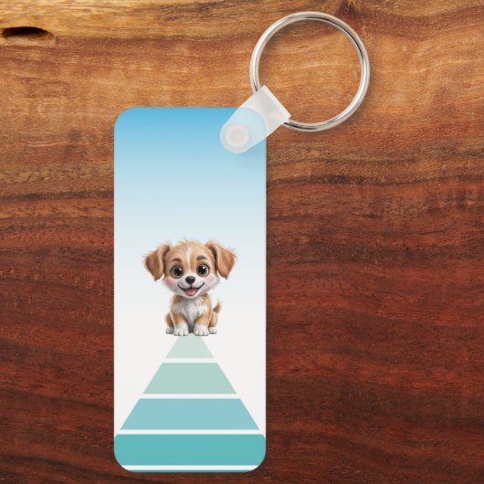 Cuteness Level Keychain – Custom Text & Photo (Achterkant)