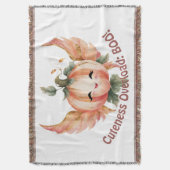 Cuteness Overload BOO. Schattigee Halloween Pumpki Deken (Voorkant Verticaal)