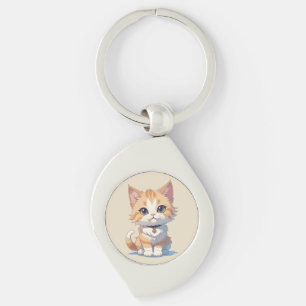 Cuteness Overload Kawaii Kat Sleutelhanger