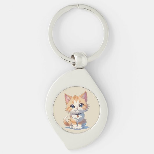 Cuteness Overload Kawaii Kat Sleutelhanger (Voorkant)