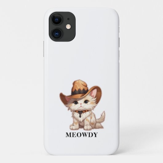 Cuteness Overload Meowdy Western Cat Case-Mate iPhone Case (Achterkant)