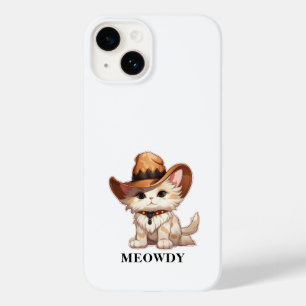 Cuteness Overload Meowdy Western Cat Case-Mate iPhone 14 Hoesje