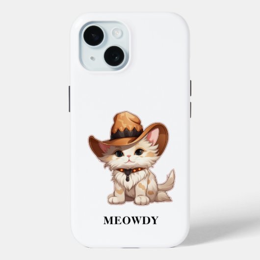 Cuteness Overload Meowdy Western Cat Case-Mate iPhone Case (Achterkant)