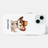Cuteness Overload Meowdy Western Cat Case-Mate iPhone Case (Achterkant (horizontaal))