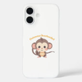 Cuteness Overloaded: Monkey iPhone 16 Hoesje (Achterkant)