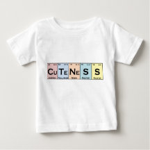 CuTeNeSS periodieke elementen baby t-shirt
