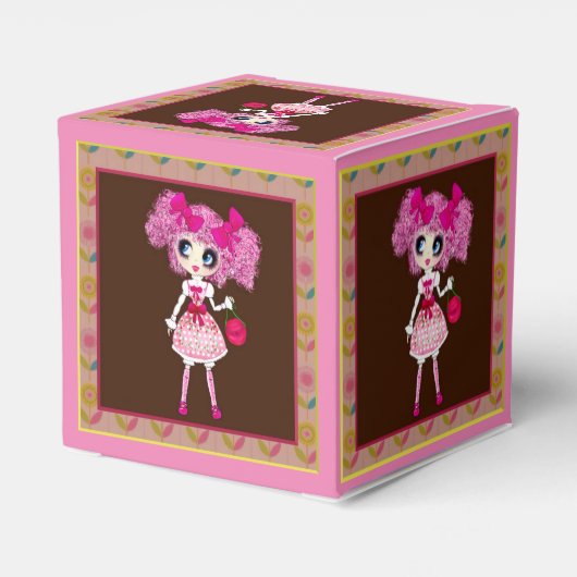 CutePbehoorlijk Girly PinkyP Roze Kawaii Girl van  Bedankdoosjes (Achterkant)