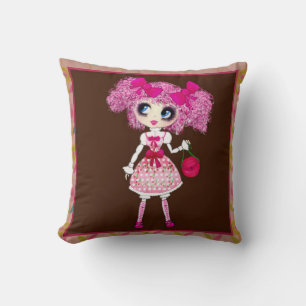 CutePbehoorlijk Girly PinkyP Roze Kawaii Girl van  Kussen