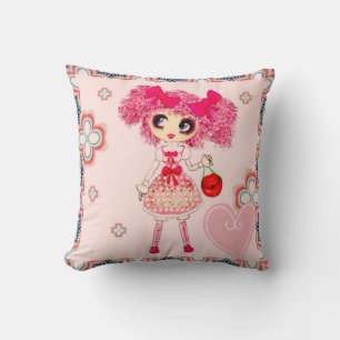 CutePbehoorlijk Girly PinkyP Roze Kawaii Girl van  Kussen