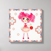 CutePpretty Meisje RozeP Pink Kawaii door LeahG Canvas Afdruk (Voorkant)