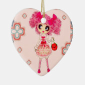 CutePpretty Meisje RozeP Pink Kawaii door LeahG Keramisch Ornament (Rechts)