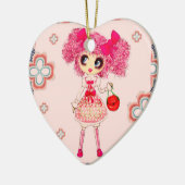 CutePpretty Meisje RozeP Pink Kawaii door LeahG Keramisch Ornament (Links)