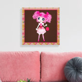 CutePpretty Meisjesachtig RozeP Roze Kawaii Meisje Canvas Afdruk (Insitu (Woonkamer))