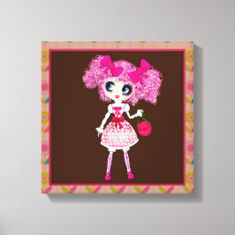 CutePpretty Meisjesachtig RozeP Roze Kawaii Meisje Canvas Afdruk