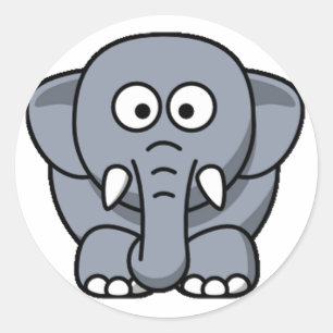 Cuter Elephant Ronde Sticker