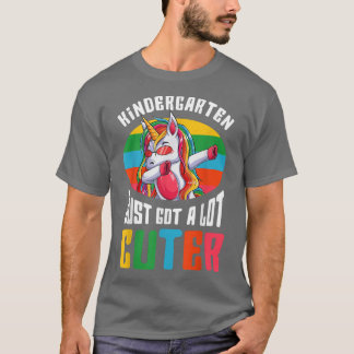 Cuter Kindergarten Dabbing Unicorn Back To School  T-shirt